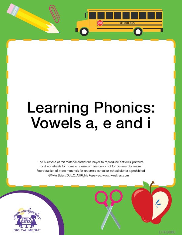 Image representing cover art for Learning Phonics: Vowels a, e and i