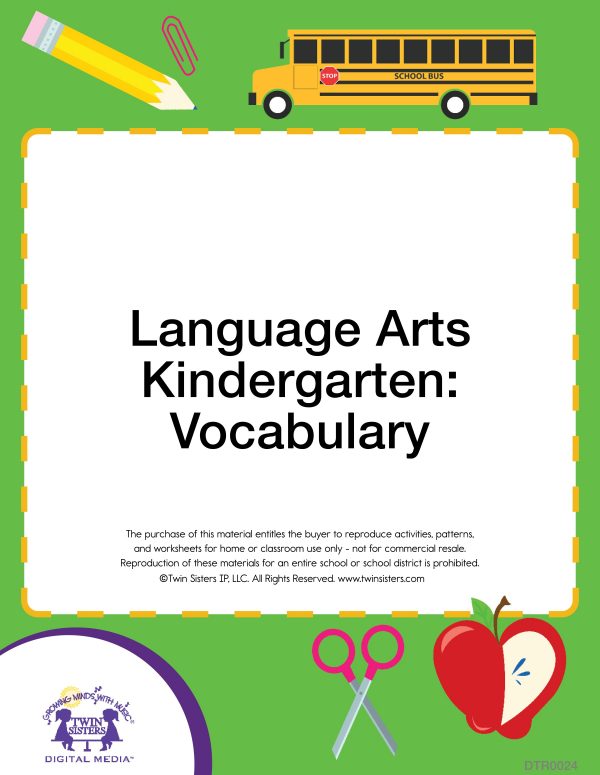 Image Representing Cover Art For Language Arts Kindergarten: Vocabulary