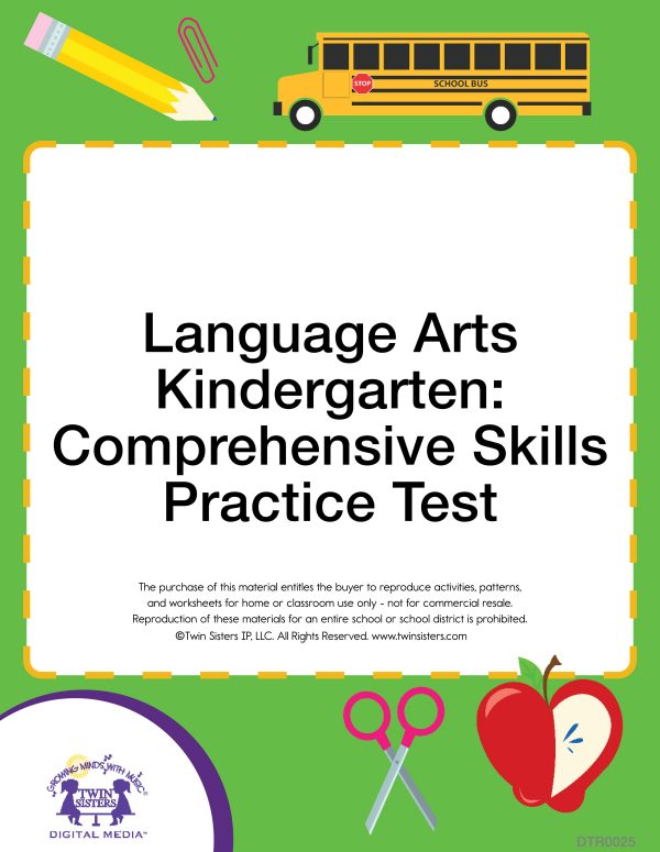 Image representing cover art for Language Arts Kindergarten: Comprehensive Skills Practice Test