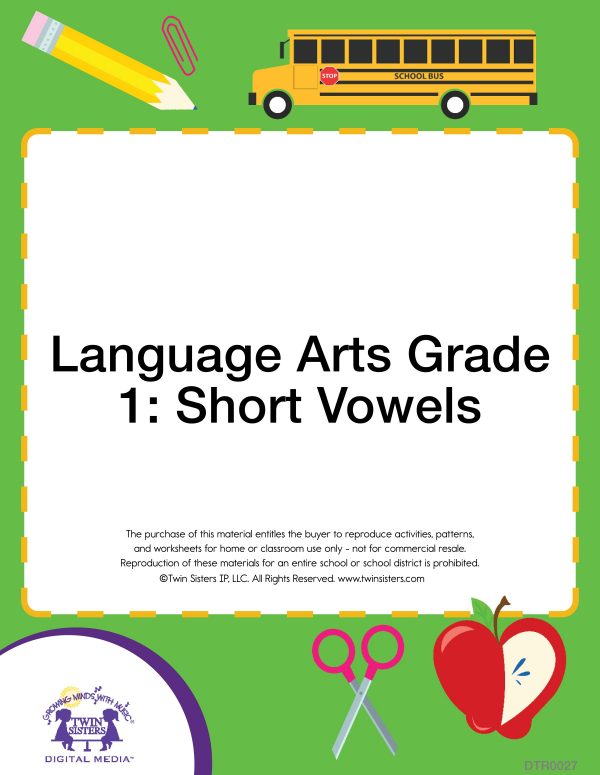 Image Representing Cover Art For Language Arts Grade 1: Short Vowels