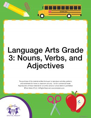 Image representing cover art for Language Arts Grade 3: Nouns, Verbs, and Adjectives