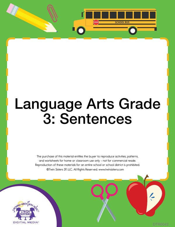 Image representing cover art for Language Arts Grade 3: Sentences