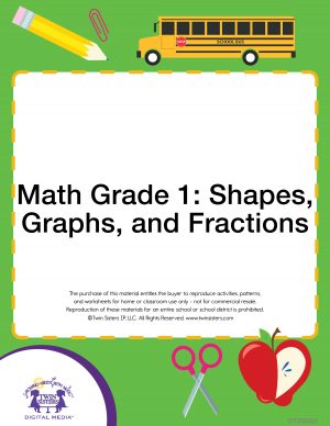 Image representing cover art for Math Grade 1: Shapes, Graphs, and Fractions