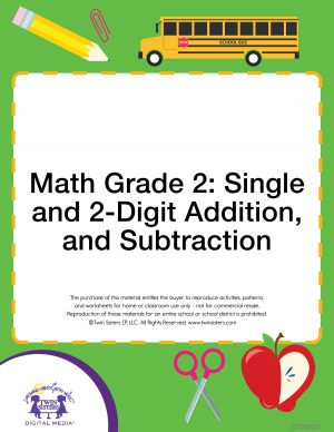 Image representing cover art for Math Grade 2: Single and 2-Digit Addition, and Subtraction