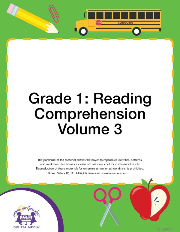 Image representing cover art for Grade 1: Reading Comprehension Volume 3