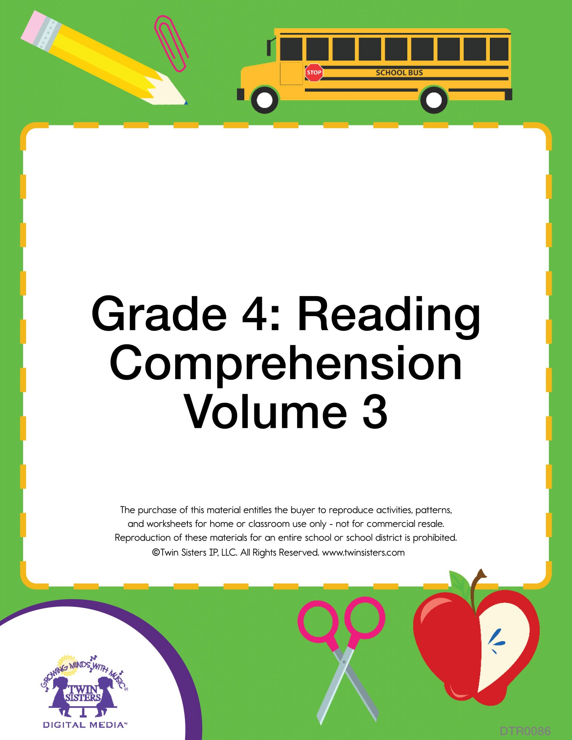 Grade 4: Reading Comprehension Volume 3 - Twin Sisters