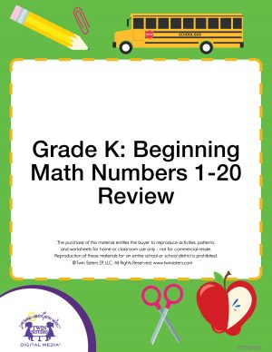 Image representing cover art for Grade K: Beginning Math Numbers 1-20 Review