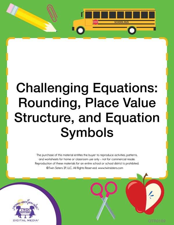Image representing cover art for Challenging Equations: Rounding, Place Value Structure, and Equation Symbols