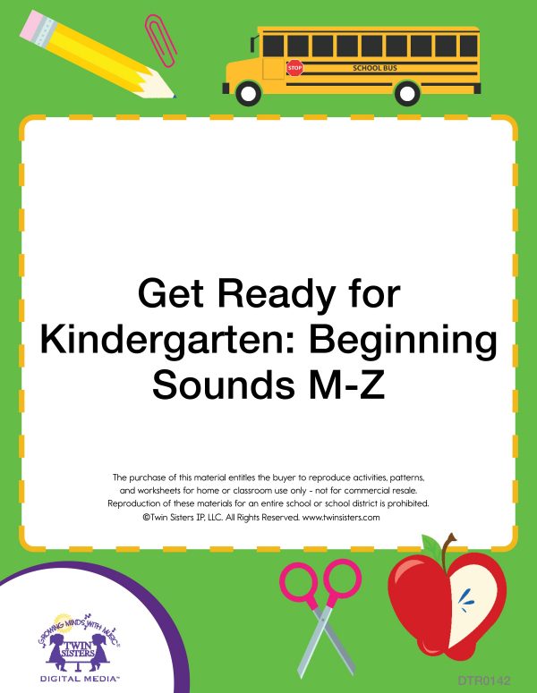 Image Representing Cover Art For Get Ready For Kindergarten: Beginning Sounds M-Z