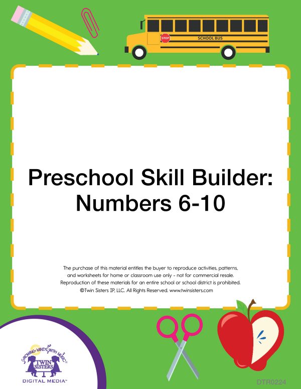 Image Representing Cover Art For Preschool Skill Builder: Numbers 6-10