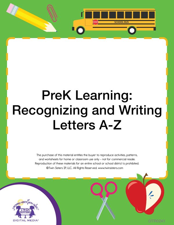 Image Representing Cover Art For Prek Learning: Recognizing And Writing Letters A-Z