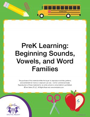 Image representing cover art for PreK Learning: Beginning Sounds, Vowels, and Word Families