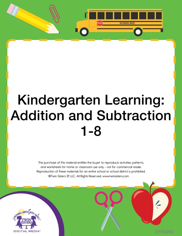 Image Representing Cover Art For Kindergarten Learning: Addition And Subtraction 1-8