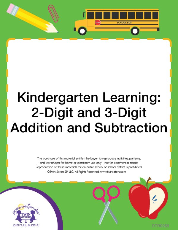 Image representing cover art for Kindergarten Learning: 2-Digit and 3-Digit Addition and Subtraction