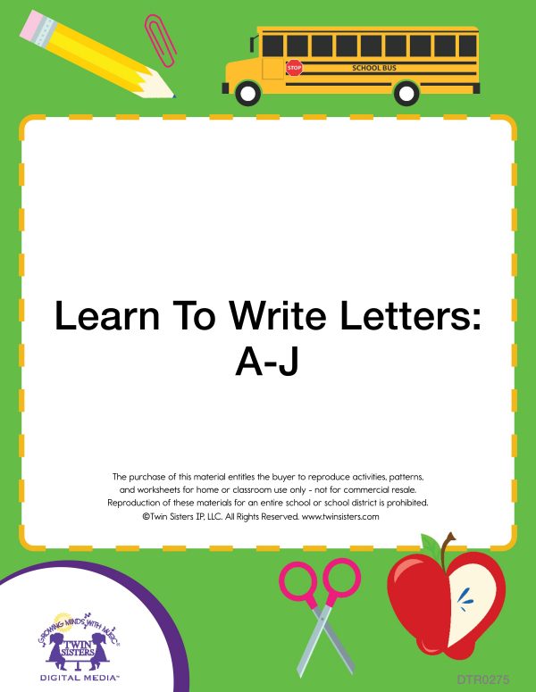 Image representing cover art for Learn To Write Letters: A-J