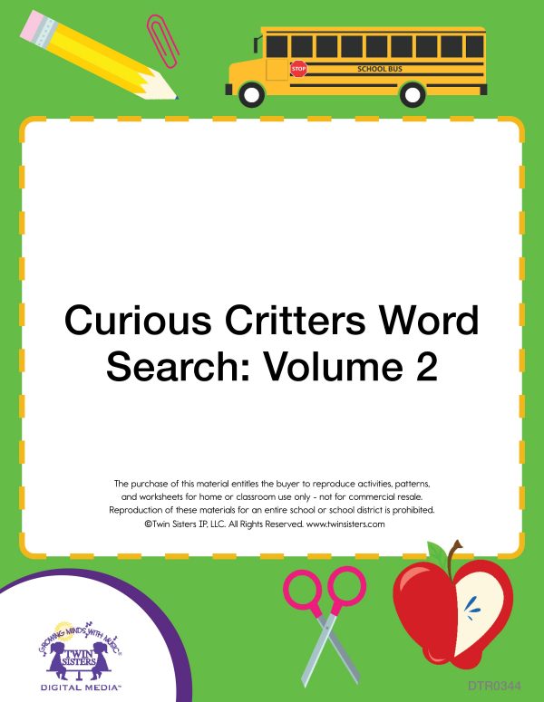 Image representing cover art for Curious Critters Word Search: Volume 2