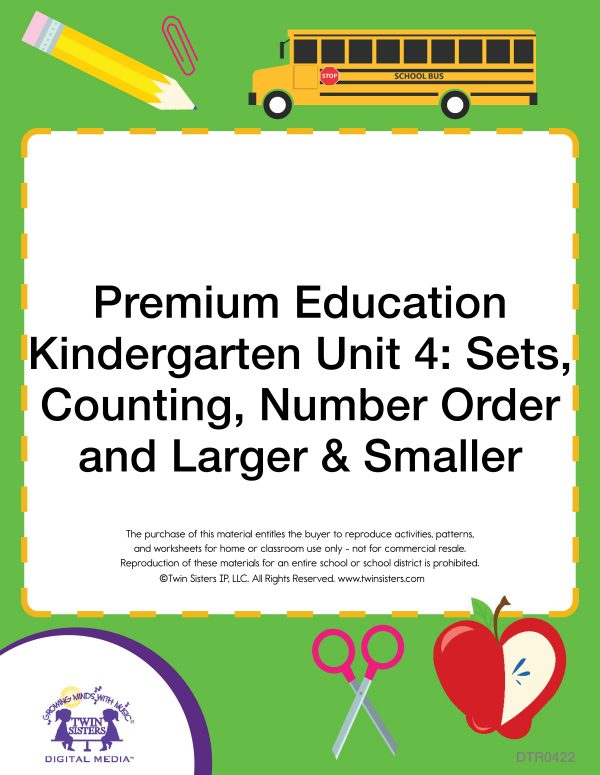 Image representing cover art for Premium Education Kindergarten Unit 4: Sets, Counting, Number Order and Larger & Smaller