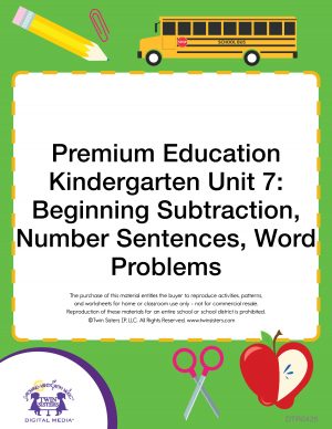 Image representing cover art for Premium Education Kindergarten Unit 7: Beginning Subtraction, Number Sentences, Word Problems