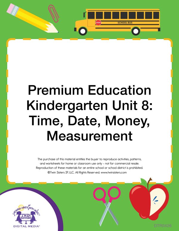 Image representing cover art for Premium Education Kindergarten Unit 8: Time, Date, Money, Measurement