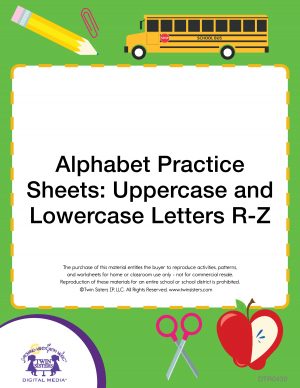 Image representing cover art for Alphabet Practice Sheets: Uppercase and Lowercase Letters R-Z