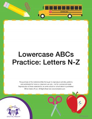 Image representing cover art for Lowercase ABCs Practice: Letters N-Z