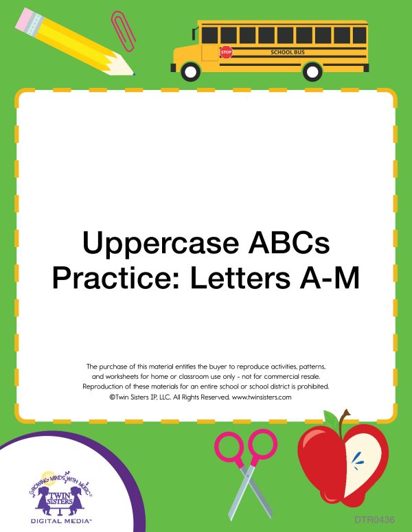 Image Representing Cover Art For Uppercase Abcs Practice: Letters A-M