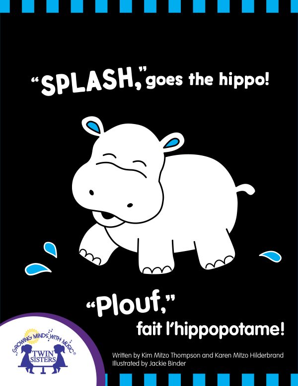 Image representing cover art for "Splash," Goes the Hippo! - "Plouf," fait l'hippopotame! (English/French)_French English