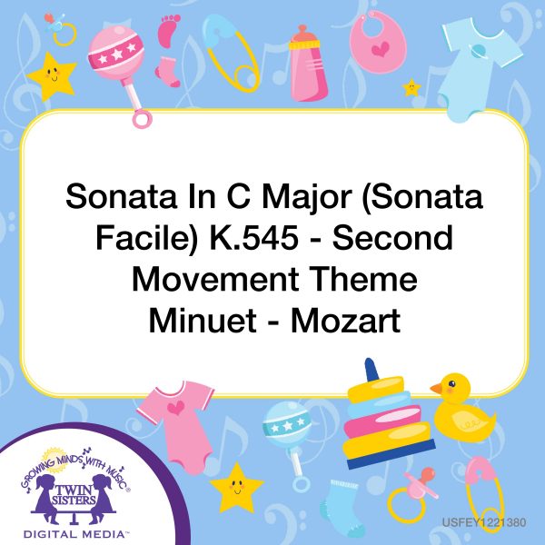 Image Representing Cover Art For Sonata In C Major (Sonata Facile) K.545 - Second Movement Theme Minuet - Mozart_Instrumental