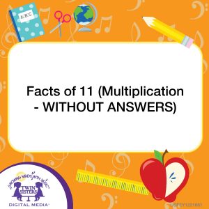 Image representing cover art for Facts of 11 (Multiplication - WITHOUT ANSWERS)