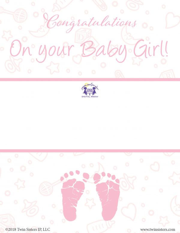 Congratulations! On Your Baby Girl Gift Certificate