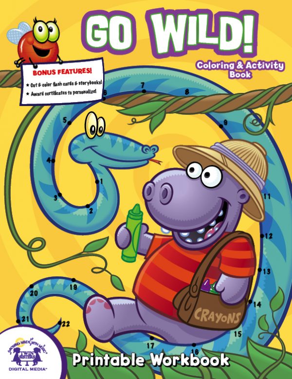 Cover Art For Go Wild Color &Amp; Activity Book