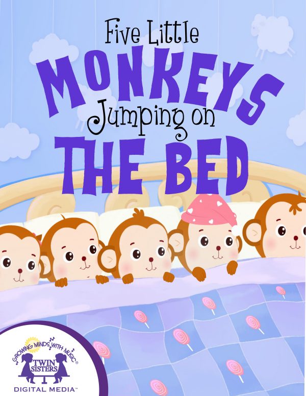 Cover Art For Five Little Monkeys Jumping On The Bed