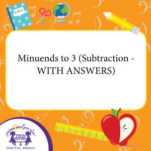 Cover art for Minuends to 3 (Subtraction - WITH ANSWERS)