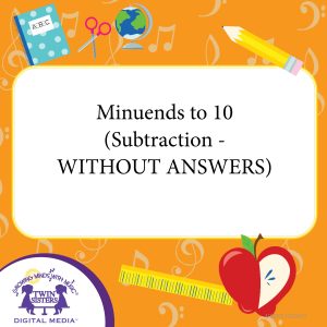 Cover art for Minuends to 10 (Subtraction - WITHOUT ANSWERS)