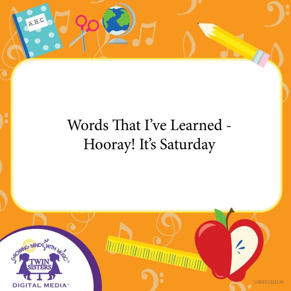 Cover Art For Words That I'Ve Learned - Hooray! It'S Saturday