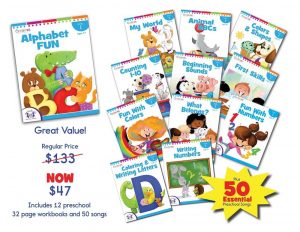 a group of books with cartoon characters the preschool esssentials bundle